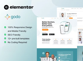 Godo – Doctor & Medical Saas Elementor Template Kit