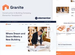 Granite – Construction & Building Company Elementor Template Kit
