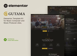 Gutama – Music Composer & Producer Elementor Template Kit