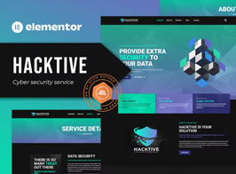 Hacktive – Cyber Security Service Elementor Template Kit