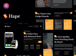 Hape – Gadget Showcase Elementor Template Kit