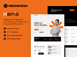 Harris – Creative & Personal Portfolio Elementor Template Kit