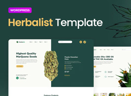 Herbalist – Medical Marijuana Store Elementor Template Kit