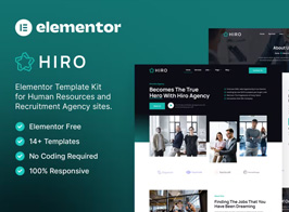 Hiro – Human Resources & Recruitment Agency Elementor Template Kit