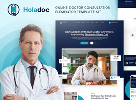 Holadoc – Online Doctor Consultation Elementor Template Kit