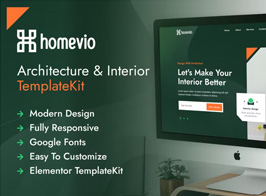 Homevio | Architecture Interior Elementor Template Kit