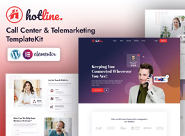 Hotline | Call Center &Telemarketing Elementor Template Kit
