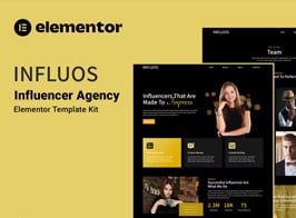 Influos – Influencer Agency Elementor Template Kit
