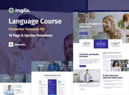 Inglis – Language Course WordPress Elementor Template Kit
