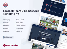 Intera | Football Team & Sports Club Elementor Template Kit