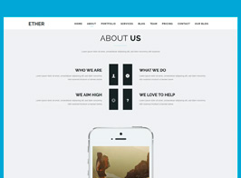 Ether – One Page Joomla Template