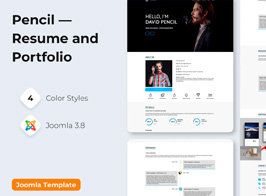 Pencil — Personal Portfolio Joomla Template