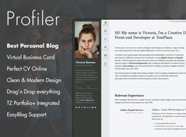 Profiler – Personal Blog Joomla Template