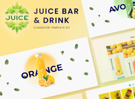 Juice Bar & Drink Elementor Template Kit