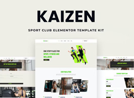 Kaizen – Sport Club Elementor Template Kit