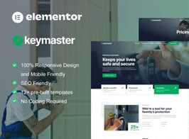 KeyMaster – Locksmith & Key Maker Service Elementor Template Kit