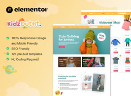 KidzOutfit – WooCommerce Kids Fashion Shop Elementor Template Kit