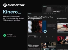 Kinerio – Video Production Agency Elementor Template Kit