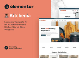 Kitchenia – Kitchenware & Cooking Utensils Store Template Kit