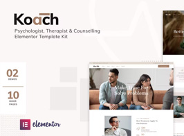 Koach – Life Coach & Counseling Elementor Template Kit