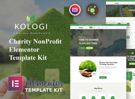 Kologi – Charity NonProfit Elementor Template Kit