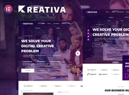 Krativa – Creative & Digital Agency Services Elementor Template Kit