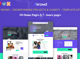 Krowd – Crowdfunding Projects & Charity Template Kit