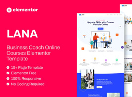 Lana – Business Coach Online Course Elementor Template Kit