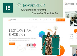 Law & Order – Law Firm and Lawyers Elementor Template Kit