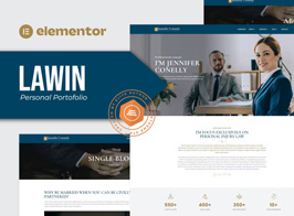 Lawin – Lawyer & Attorney Personal Elementor Template Kits