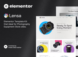 Lensa – Camera & Photography Equipment Store Elementor Template Kit