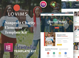 Lovims – Charity NonProfit Elementor Template Kit