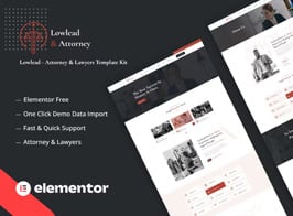 Lowlead – Attorney & Lawyers Elementor Template Kit