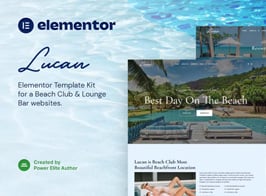 Lucan – Beach Club & Lounge Bar Elementor Template Kit