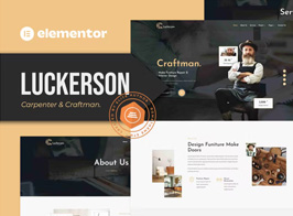 Luckerson – Carpenter & Craftman Elementor Template Kit