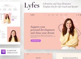 Lyfes – Feminine Life Coach & Speaker Elementor Template Kit