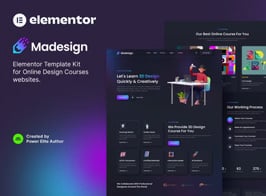 Madesign – Online Design Courses Elementor Template Kit
