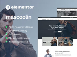 Mascoolin – Fashion Store Elementor Template Kit