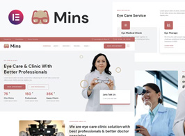 Mins – Eye Care Clinic Services Elementor Template Kit