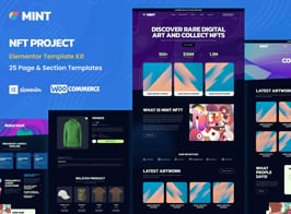 Mint – NFT Projects & portfolio WooCommerce Elementor Template Kit