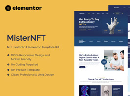 MisterNFT – NFT Portfolio Elementor Template Kit
