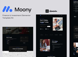 Moony – Finance & Investment Elementor Template Kit