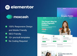MoxCash – Online Payment Gateway Elementor Pro Template Kit