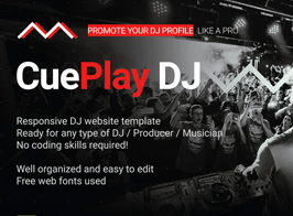 CuePlay – Personal DJ / Music Website Template