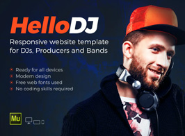 HelloDJ – One Page Muse Template for DJ & Producer