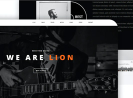 Lion – Music Adobe Muse template