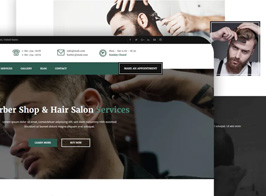 Responsive Barber Shop and Hair Salon Muse Template