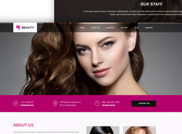 Responsive Hair and Beauty Salon Adobe Muse
