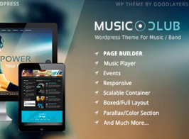 Music Club – Band | Party WordPress