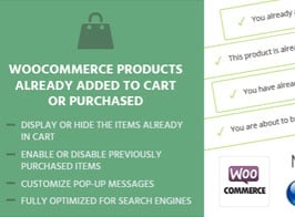 MyThemeShop WooCommerce Products Already Added To Cart Or Purchased Plugin